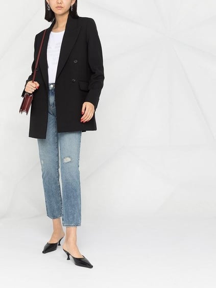 Emporio Armani Emporıo Armani Kadın Regular Fit Fermuarlı Pamuklu Beş Cepli Mavi Pantolon 6H2J36 2D9QZ-941