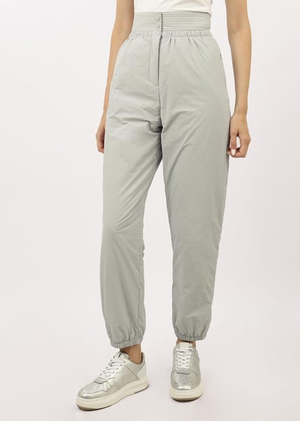 Emporio Armani Emporıo Armani Kadın Yüksek Bel Dokuma Kumaş Rahat Günlük Gri Pantolon 6R2P80 2NFBZ-0700