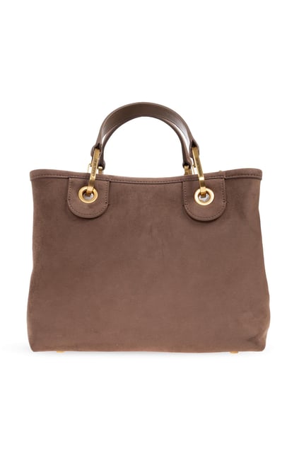 Emporio Armani Emporıo Armani Kadın Yumuşak Süet Çıkarılabilir Zincir Askılı Kabartma Logolu Kahverengi Omuz Çantası EW000361 AF17730-U6192