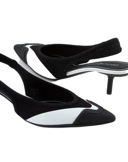Emporio Armani Emporıo Armani Kadın Yüksek Topuklu Rahat Logolu Siyah Klasik Topuklu Ayakkabı X3E453 XD379-00500