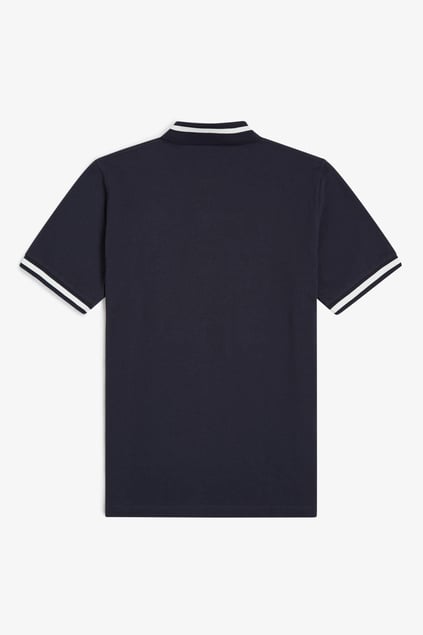 Fred Perry Fred Perry Erkek Kol ve Yaka Ucu Şerit Detaylı Kısa Kollu Lacivert T-Shirt M2-797