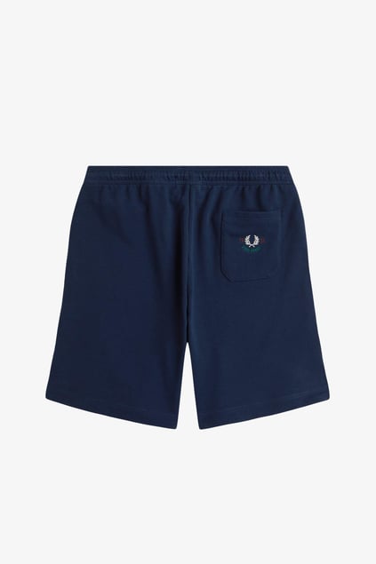 Fred Perry Fred Perry Erkek Normal Kesim Pamuklu Havlu Kumaş Cepli Lacivert Şort S9509-X86