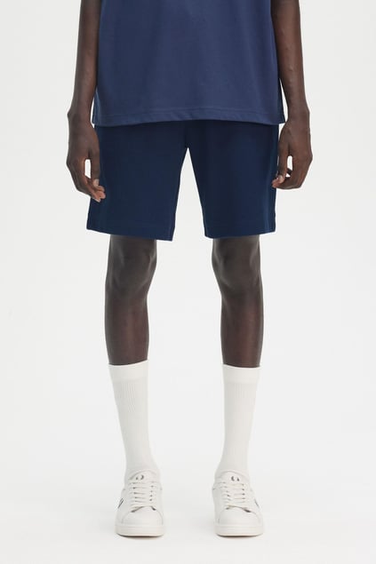 Fred Perry Fred Perry Erkek Normal Kesim Pamuklu Havlu Kumaş Cepli Lacivert Şort S9509-X86