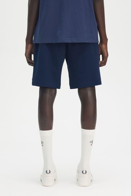 Fred Perry Fred Perry Erkek Normal Kesim Pamuklu Havlu Kumaş Cepli Lacivert Şort S9509-X86