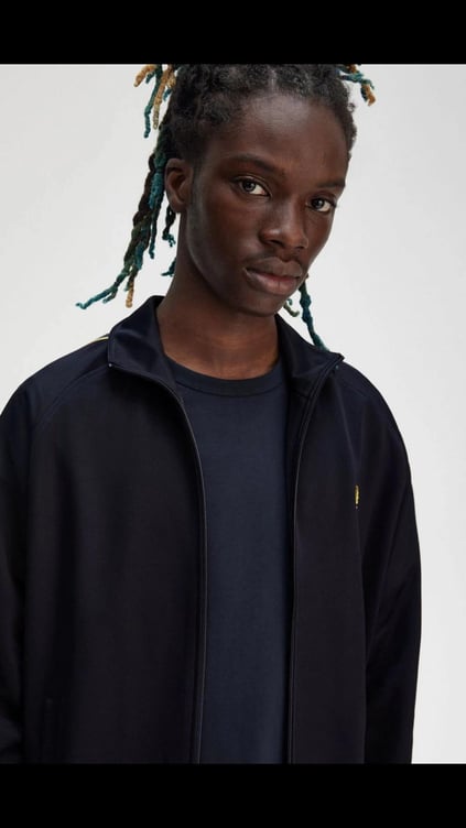 Fred Perry Fred Perry Erkek Omuzdan Kola Marka İşlemeli Huni Yaka Lacivert Ceket J5557-W75