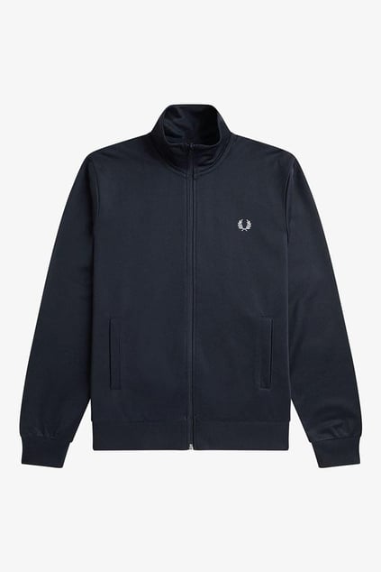 Fred Perry Fred Perry Erkek Pamuklu Triko Kumaş Fermuar Kapamalı Uzun Kollu Lacivert Ceket J6000-608