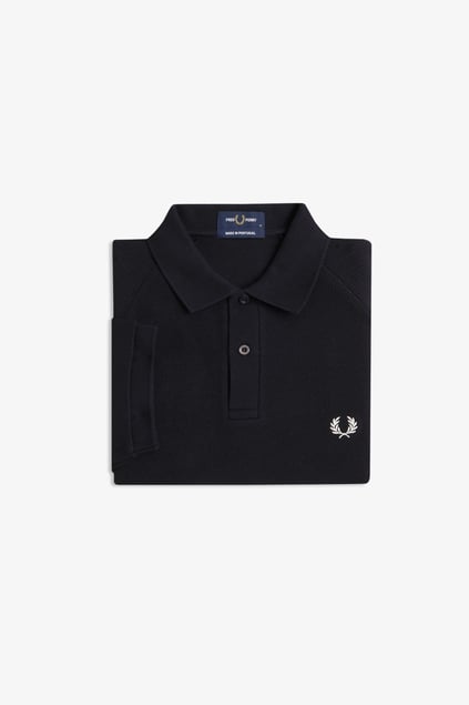 Fred Perry Fred Perry Erkek Regular Fit %100 Pamuklu Pike Kumaş Sol Göğsü Logolu Kısa Kollu Siyah Polo Yaka T-Shirt M9885-102