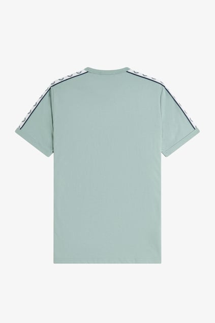 Fred Perry Fred Perry Erkek Regular Fit %100 Pamuklu Omuzdan Uzanan Logo Şeritli Yuvarlak Yaka Kısa Kollu Mavi T-Shirt M4620-959