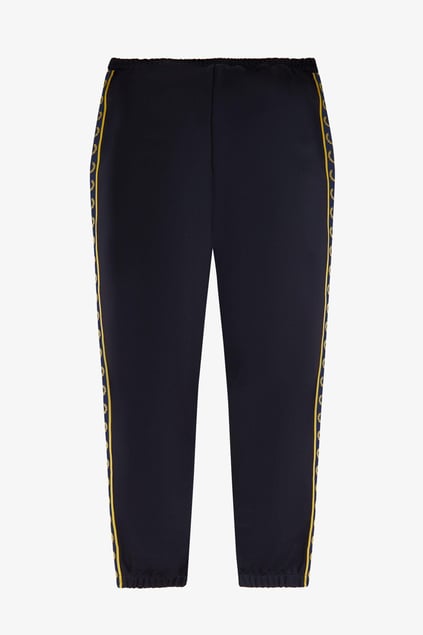 Fred Perry Fred Perry Erkek Regular Fit Yanları Logolu Şerit Detaylı Pamuklu Beli ve Paçası Lastikli Lacivert Pantolon T5507-W75