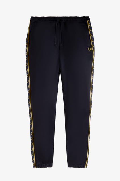 Fred Perry Fred Perry Erkek Regular Fit Yanları Logolu Şerit Detaylı Pamuklu Beli ve Paçası Lastikli Lacivert Pantolon T5507-W75