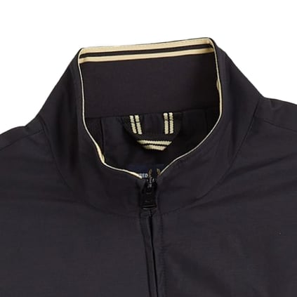 Fred Perry Fred Perry Unısex Dik Yaka Fermuar Kapamalı Sol Gögüs Defne Çelenkli Siyah Ceket J2660-350