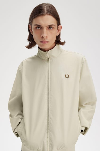Fred Perry Fred Perry Unısex Dik Yaka Fermuar Kapamalı Sol Gögüs Defne Çelenkli Bej Ceket J2660-S65
