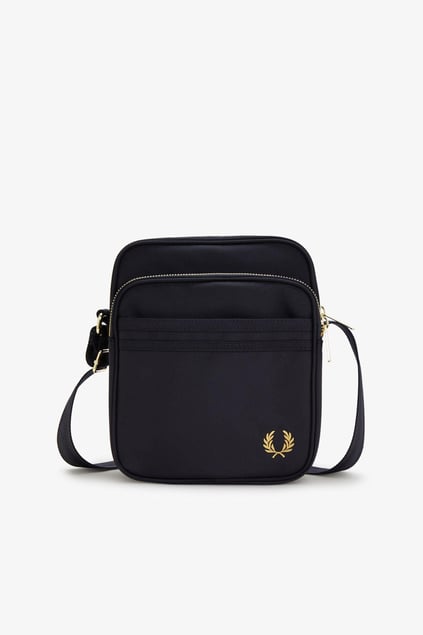 Fred Perry Fred Perry Unısex İki Bölmeli Fermuar Kapamalı Omuz Askılı Siyah Omuz Çantası L9259-102