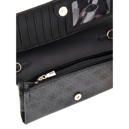 GUESS GUESS Kadın Fermuarlı Askılı Logo Detaylı Siyah Omuz Çantası HWBG78 79750-CLO