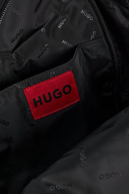 HUGO HUGO Erkek Fermuar Kapamalı Sırt Askılı Çok Bölmeli Siyah Çanta 50536007-001