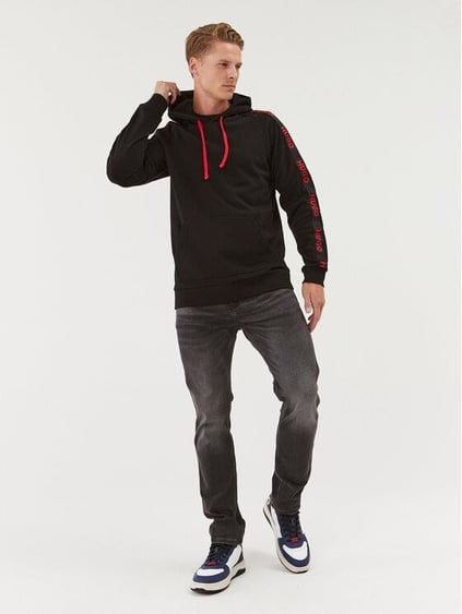 HUGO HUGO Erkek Kapşonlu Yaka Fermuarlı Uzun Kollu Siyah Sweatshirt 50497003-001