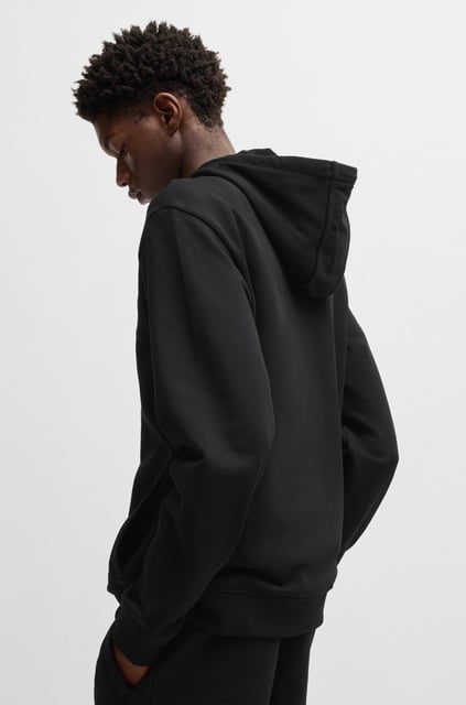 HUGO HUGO Erkek Kapüşonlu Fermuar Kapamalı Cepli Uzun Kol Siyah Sweatshirt 50447972-001