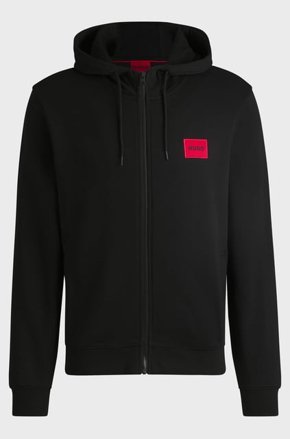 HUGO HUGO Erkek Kapüşonlu Fermuar Kapamalı Cepli Uzun Kol Siyah Sweatshirt 50447972-001