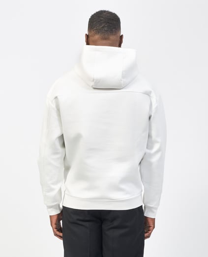 HUGO HUGO Erkek Rahat Kesim Monogram Logolu Pamuklu Yuvarlak Yaka Uzun Kollu Beyaz Sweatshirt 50530191-102