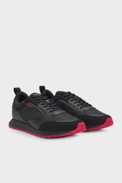 HUGO HUGO Erkek Rahat Yüksek Taban Deri Siyah Sneaker 50536568-001