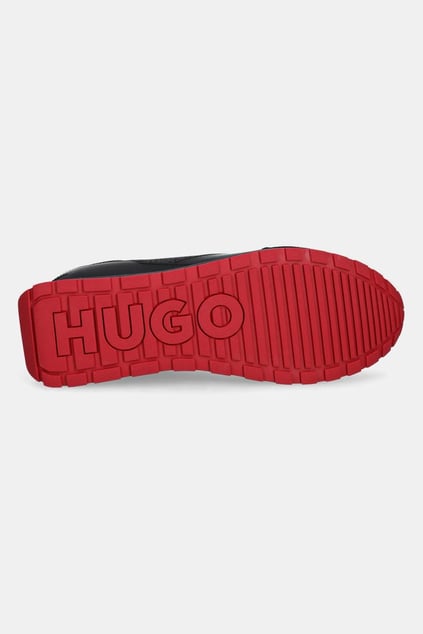 HUGO HUGO Erkek Rahat Yüksek Taban Monogram Marka Logolu Deri Siyah1 Sneaker 50536205-006