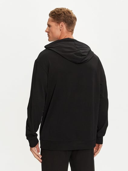 HUGO HUGO Erkek Regular Fit Marka Logolu Kapüşonlu Uzun Kollu Siyah Sweatshirt 50525244-001