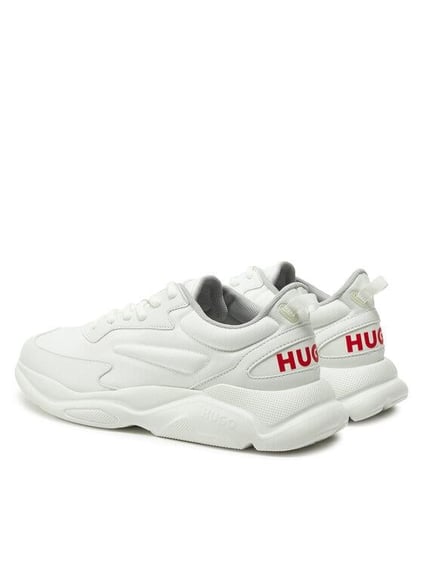 HUGO HUGO Erkek Yüksek Rahat Taban Deri Beyaz Sneaker 50536960-116