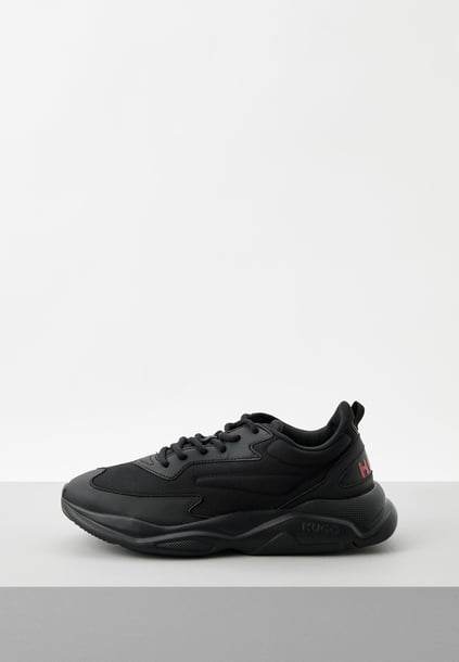 HUGO HUGO Erkek Yüksek Rahat Taban Deri Siyah Sneaker 50536960-006