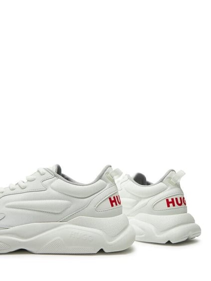 HUGO HUGO Erkek Yüksek Rahat Taban Deri Beyaz Sneaker 50536960-116