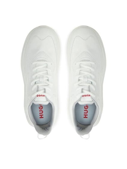 HUGO HUGO Erkek Yüksek Rahat Taban Deri Beyaz Sneaker 50536960-116
