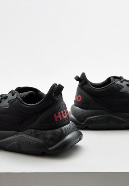 HUGO HUGO Erkek Yüksek Rahat Taban Deri Siyah Sneaker 50536960-006