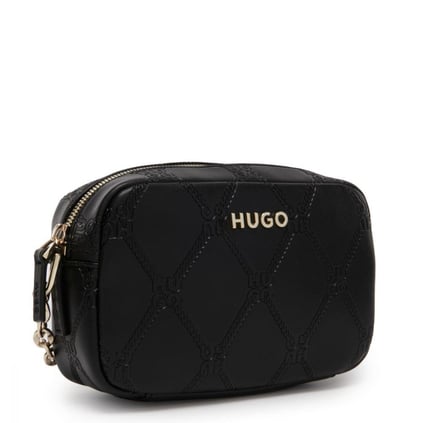HUGO HUGO Kadın Ayarlanabilir Çapraz Askılı Logo Desenli Siyah Omuz Çantası 50523697-001