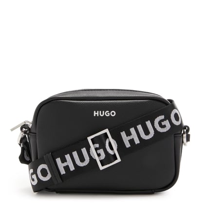 HUGO HUGO Kadın Logo Şerit Askılı Çıkartılabilen Askılı Siyah Omuz Çantası 50490172-001