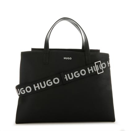 HUGO HUGO Kadın Logo Şerit Askılı Çıkartılabilen Askılı Siyah Omuz Çantası 50490150-002