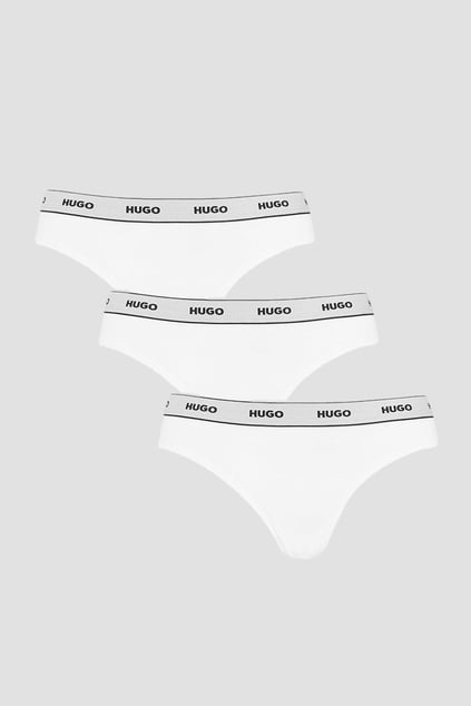 HUGO HUGO Kadın Marka Logo Detaylı Beli Lastikli Beyaz Külot 50469657-100