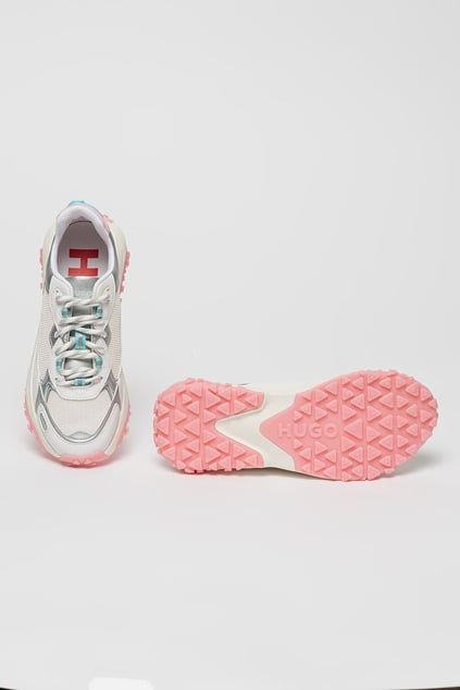 HUGO HUGO Kadın Marka Logolu Bağcıklı Kaydırmaz Tabanlı Günlük Gri Sneaker 50516936-102
