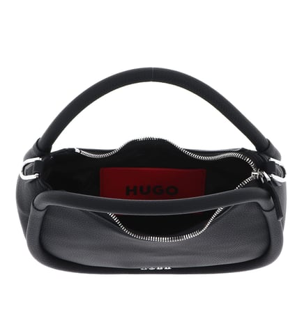 HUGO HUGO Kadın Metal Logolu Çıkarılabilir Çapraz Askılı Fermuarlı Siyah Omuz Çantası 50516927-001