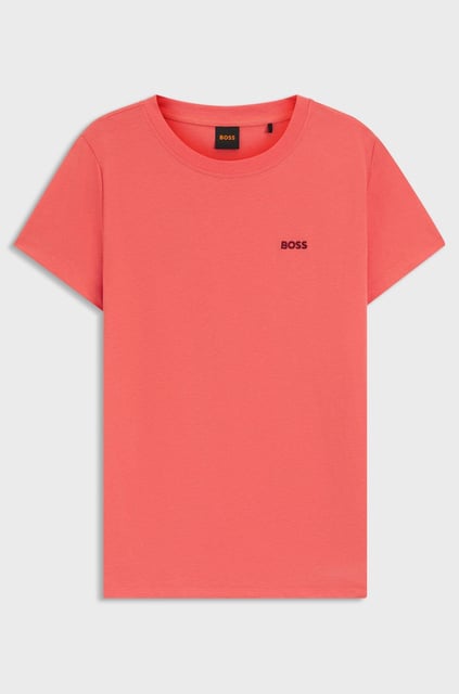 HUGO HUGO Kadın Pamuklu Marka Logolu Yuvarlak Yaka Pembe1 T-Shirt 50506973-638