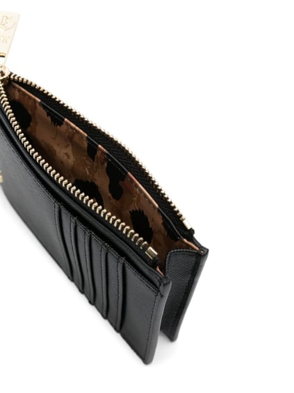 Just Cavalli Just Cavalli Kadın Marka Logolu Çoklu Kart Bölmeli Leopar Desenli Astarlı Siyah Cüzdan 77RA5PB7ZS766-899