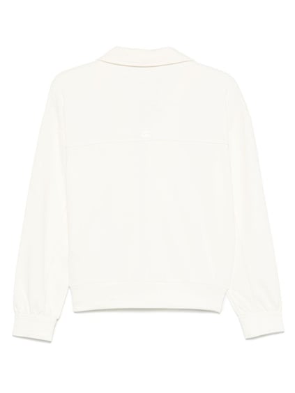 LIU JO Lıu Jo Kadın Çentik Yaka Cep Detaylı Düğme Kapamalı Regular Fit Beyaz Sweatshirt TA5012FS002-10105