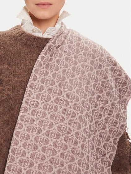 Liu Jo Lıu Jo Kadın Her Yerinde Monogram Logosu Kenarları Püsküllü Pembe Şal & Eşarp & Fular 2F5018T0300-71105