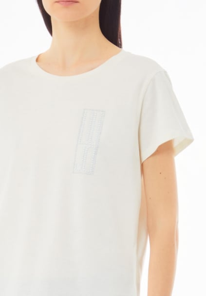 LIU JO Lıu Jo Kadın Kısa Kol Normal Bisiklet Yaka Günlük Beyaz T-Shirt TA5170JS923-M9120