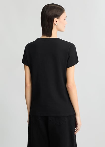 Liu Jo Lıu Jo Kadın Kısa Kol Normal Bisiklet Yaka Günlük Siyah T-Shirt TA5170JS923-M9121
