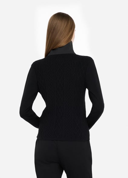 Liu Jo Lıu Jo Kadın Normal Kalıp Desenli Boğazlı Örme Siyah Kazak TF5039MS75L-22222