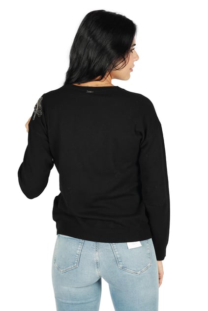Liu Jo Lıu Jo Kadın Yün V Yaka Uzun Kollu Siyah Kazak MF3013MS14G-22222