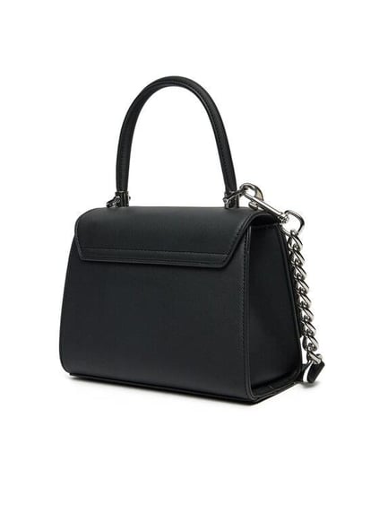 Love Moschino Love Moschino Kadın Deri Ayarlanabilir Zincir Omuz Askılı Gold Detaylı Siyah Omuz Çantası JC4024PP1MKD0-00B