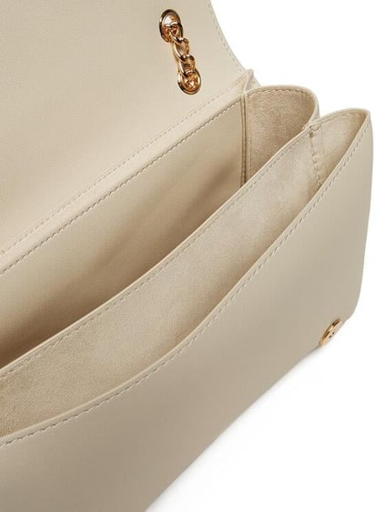 Love Moschino Love Moschino Kadın Deri Logo ve Zincir Detaylı Bej Omuz Çantası JC4192PP1MKD0-110