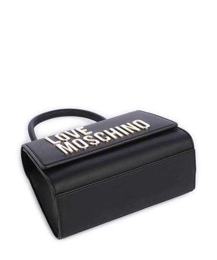 Love Moschino Love Moschino Kadın Deri Ayarlanabilir Zincir Omuz Askılı Gold Detaylı Siyah Omuz Çantası JC4024PP1MKD0-000