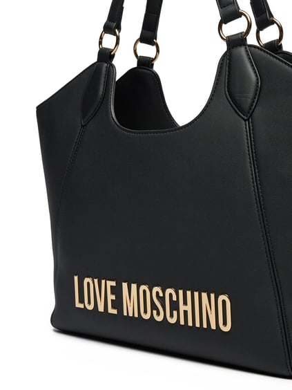 Love Moschino Love Moschino Kadın Düz Renkli Astar Polyester Kısa Askılı Siyah Omuz Çantası JC4165PP1MKD0-000