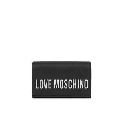 Love Moschino Love Moschino Kadın İnce Metal Zincir Askılı Deri Siyah Omuz Çantası JC4103PP1MKD0-00B